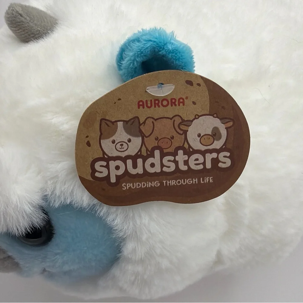 Aurora Medium White Spudsters Yanni Yeti Adorable Stuffed Animal Plush - Picture 8 of 11